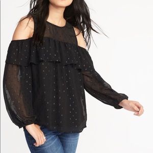 Black top open shoulders